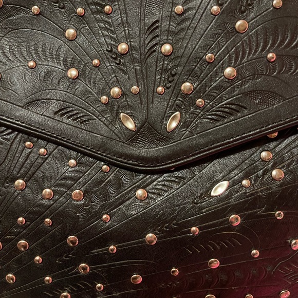 Vintage leather JL Saldivar crossbody purse - Picture 3 of 5